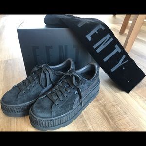 Fenty Puma Cleated Creepers 8.5 Black Suede